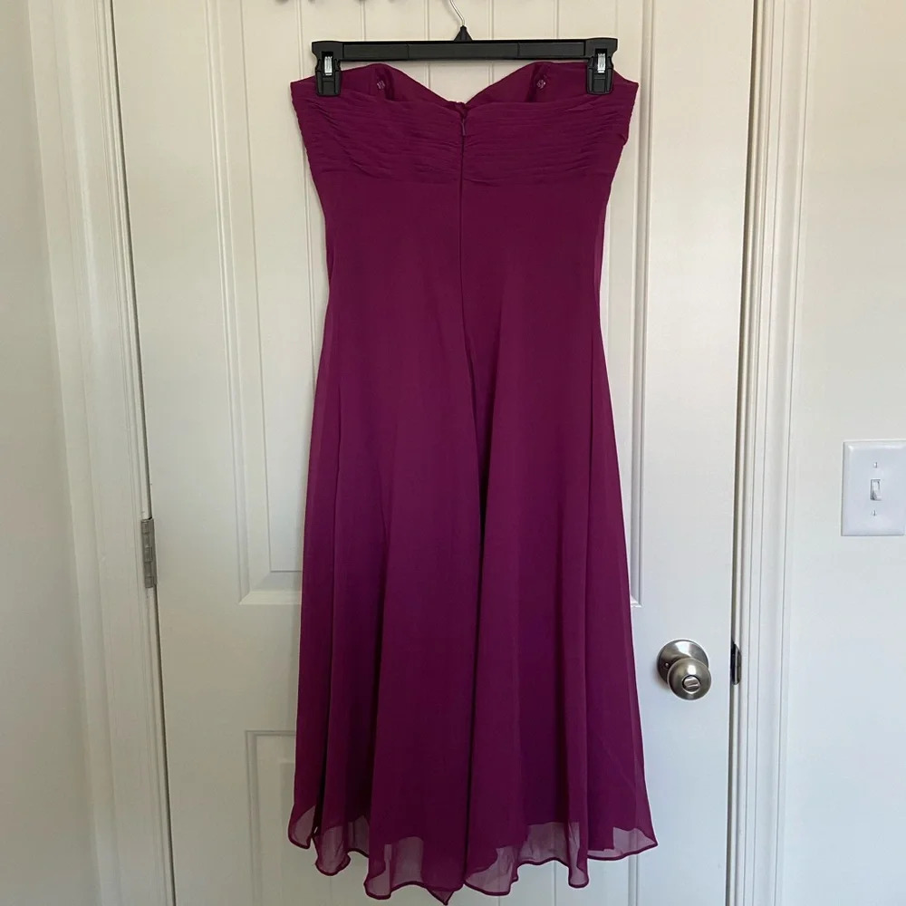 EUC | David’s Bridal women’s strapless midi‎ dress — size 6 - Picture 4 of 7